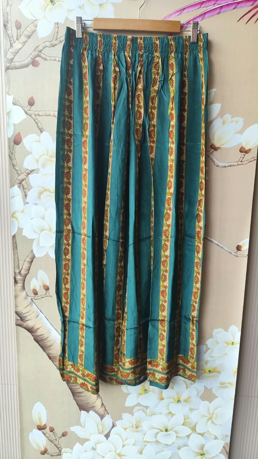 Premium crepe Kalamkari co ord in blue