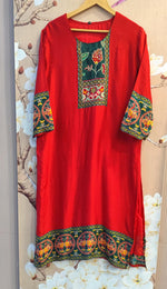 Premium Russian silk Patola red n green
