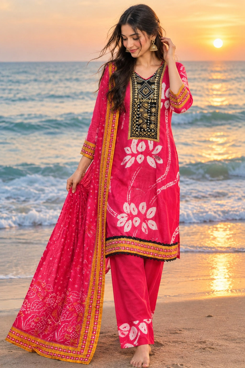 Pretty dola silk pink suit set paired with farshi salwar