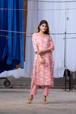 V neck cotton kurta pant perfect for office wear