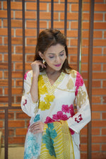 Stunning dola silk suit set paired with soft organza dupatta