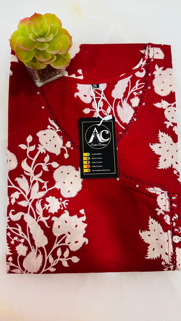 Wow angrakha cotton kurti
