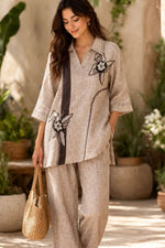 Applique work organic cotton co ord set