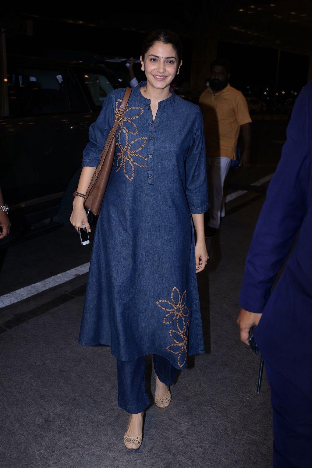 Kurta pant in denim for first time with contrast thread work and four pockets