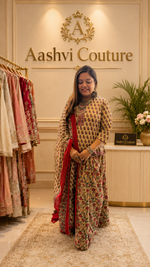 Wow cotton block print skirt top and dupatta