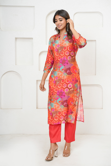 Pure mul silk kurta pant