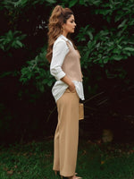 Premium cotton designer co ord set in brown paper with shrug