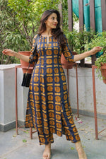 Pure cotton ajrakh print pintux kurta pant set