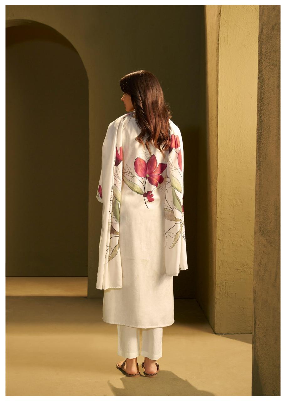 Super pretty and soft linen digital printed suit set in red
