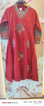 Applique full suit in reD