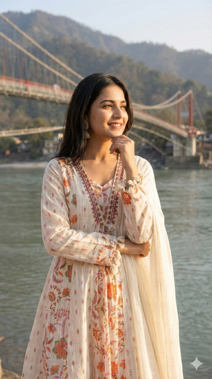 Pretty Kota cotton lining plazzo suit set in orange