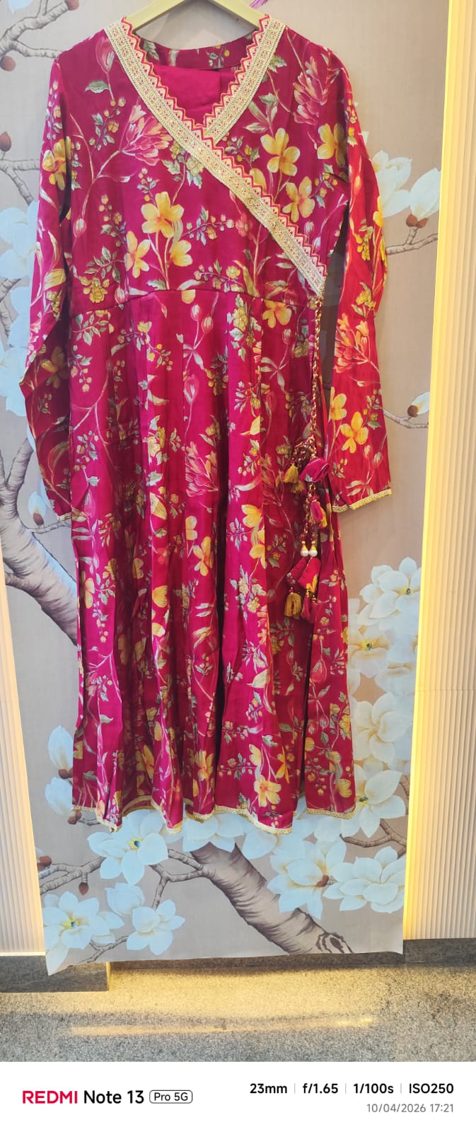 Mul silk Angrakha pateren full suit in pink
