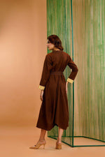 Pretty cotton one piece in brown