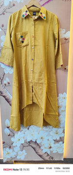 BEAUTIFUL plazzo pant and kurta in yellow colour