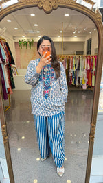 Pure crepe digital printed co ord set