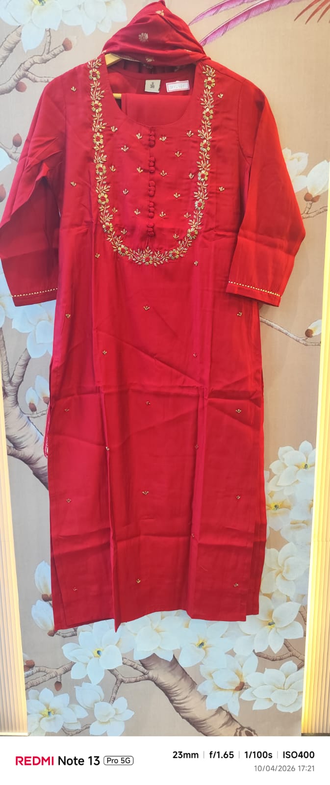 Premium dola silk embroidered full suit