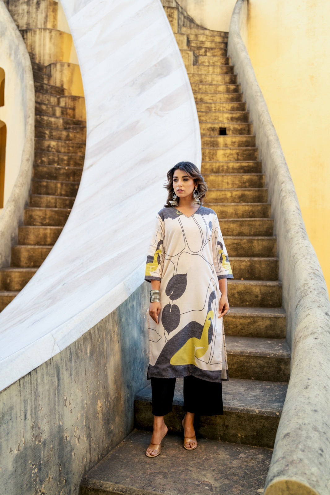 Linen cotton digital printed suit set