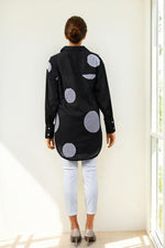 Pretty Mul cotton embroidered lining high low shirt