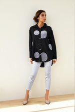 Pretty Mul cotton embroidered lining high low shirt