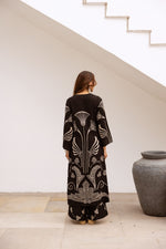 Heavy rayon printed palazzo set in yellow in black