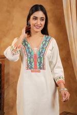 Designer mirror work cotton co ord set