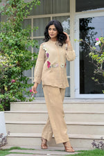 Stunning beige embroidered co ord set