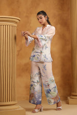 Pretty linen smart digital printed co-ord