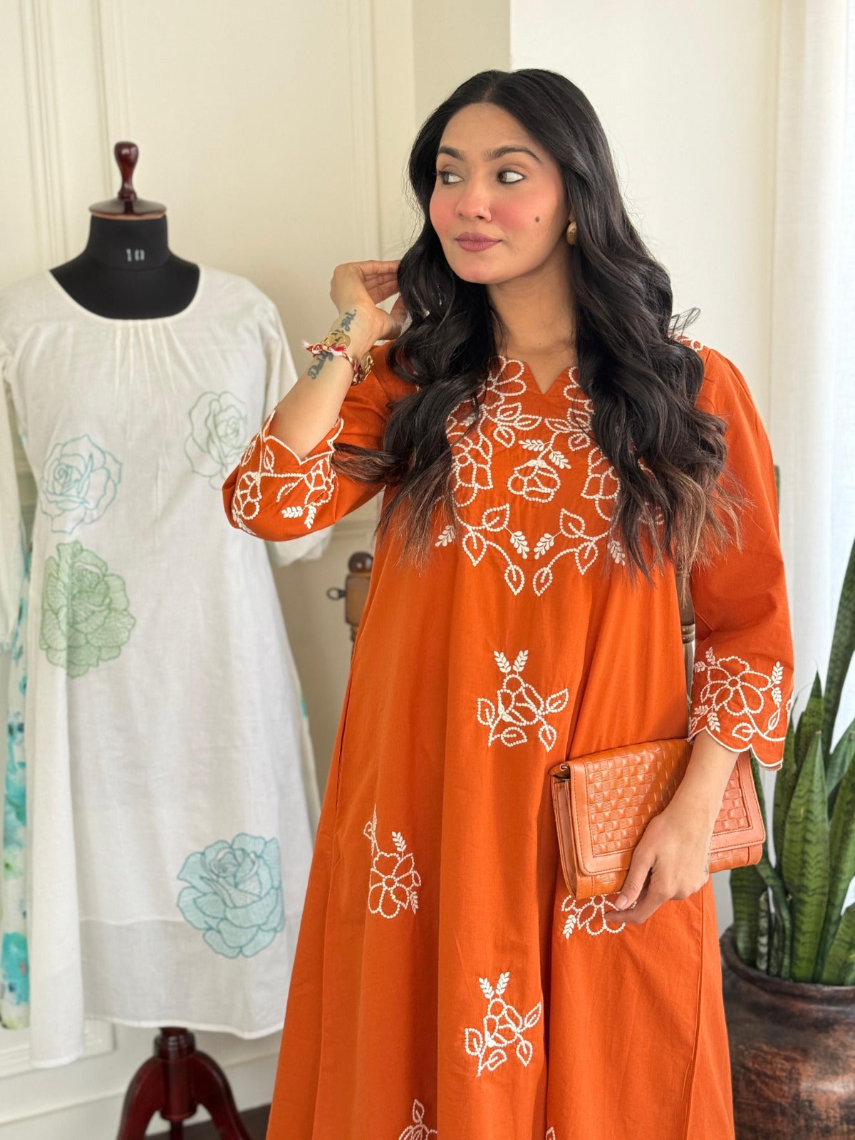 Pure cotton embroidery kurta pant