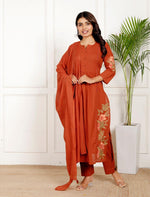 Pretty premium cotton embroidered full set