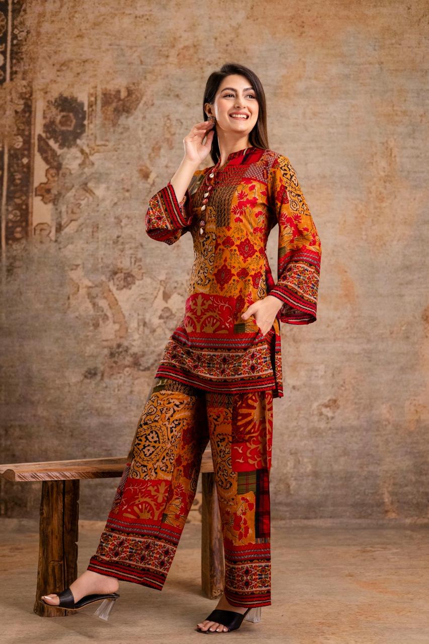 Premium rayon stylish co ord set