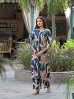 Smart cotton co ord in blue