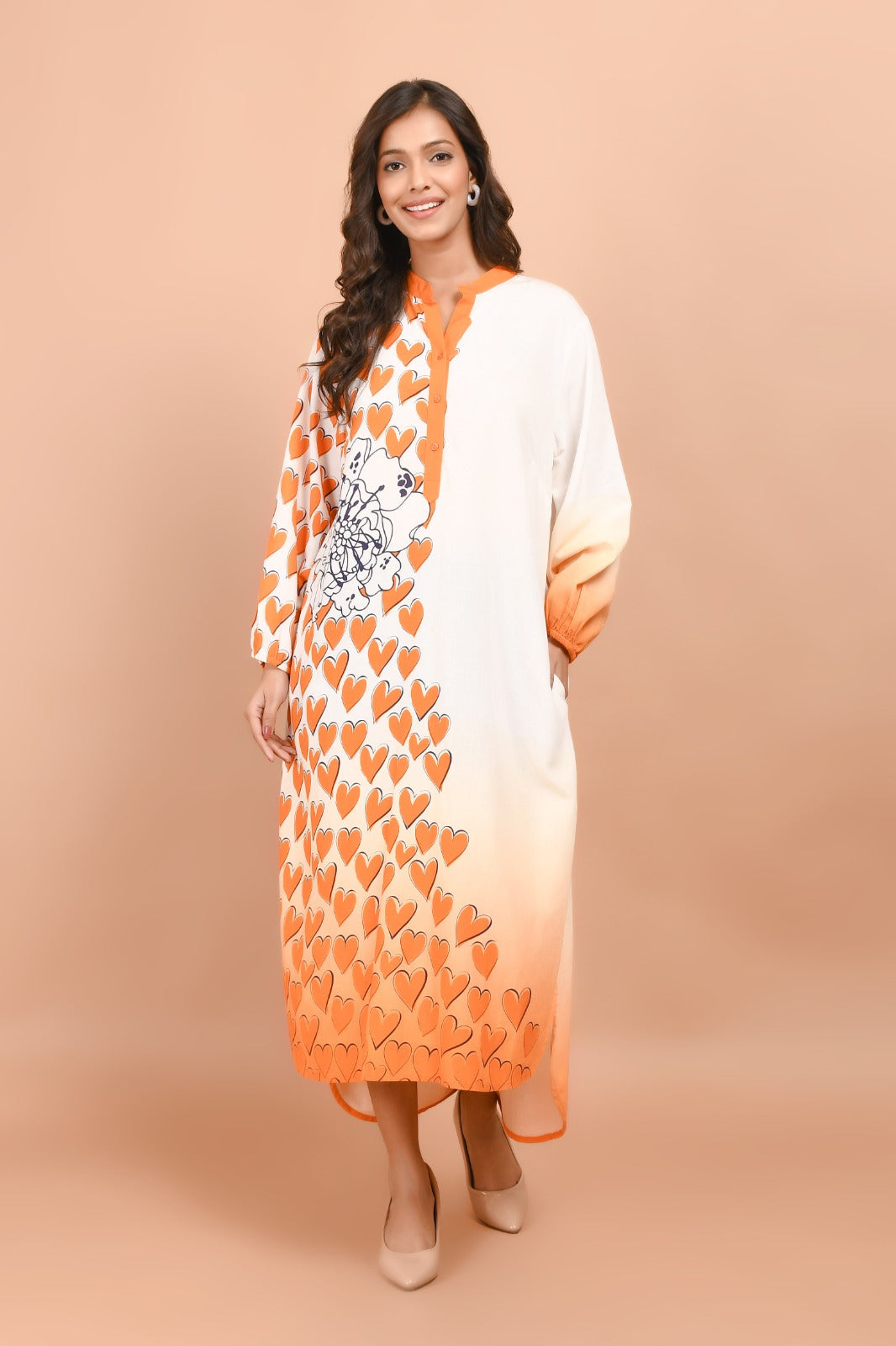 Smart cotton shirt dress