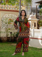 Heavy rayon digital printed co ord with shell detailing