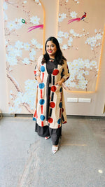 Cotton detachable inner with shrug paired with a palazzo pant