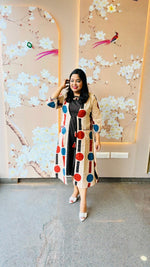 Cotton detachable inner with shrug paired with a palazzo pant