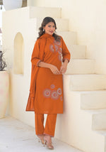 Pure cotton embroidered suit set