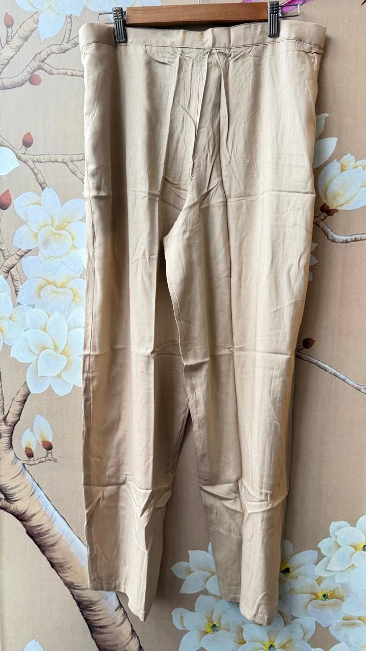Pretty jute linen with katha highlight suit set
