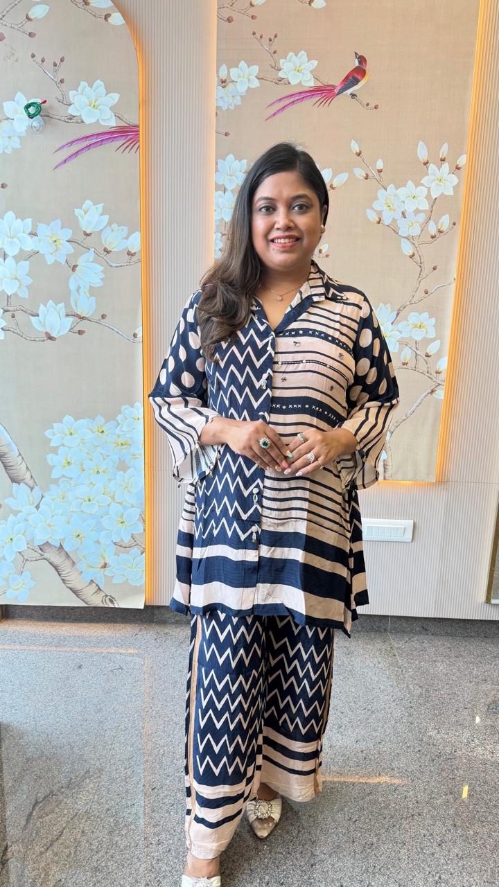 Pure crepe super smart co ord