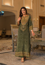 Super pretty crepe silk lining bandhani Phiran paired with pants