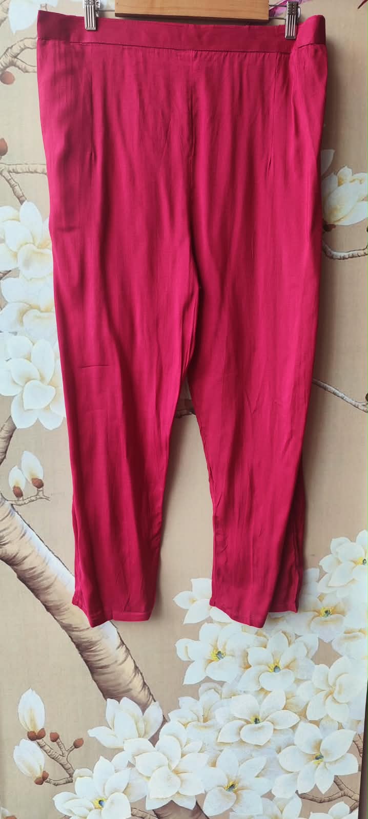Premium mulchander with zari detailing full suit in Rani pink