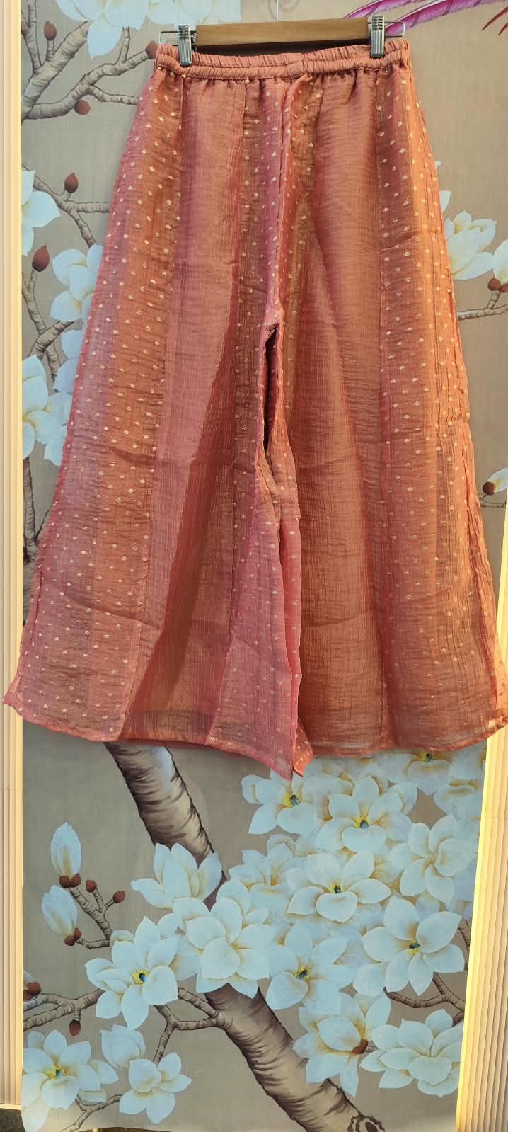 Premium zari detailing salsa fabric co ord in pink