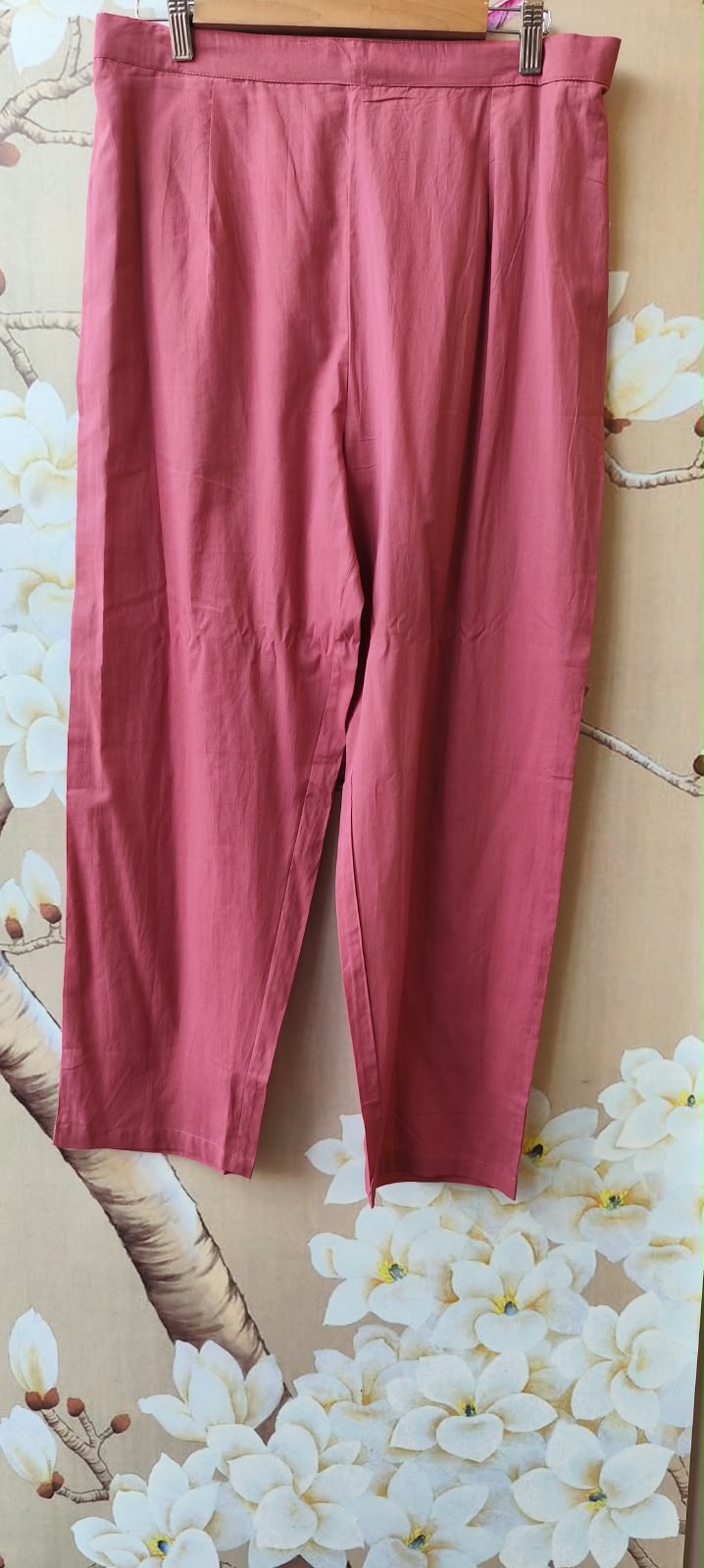 Pretty onion pink jamdani fully weaved suit set