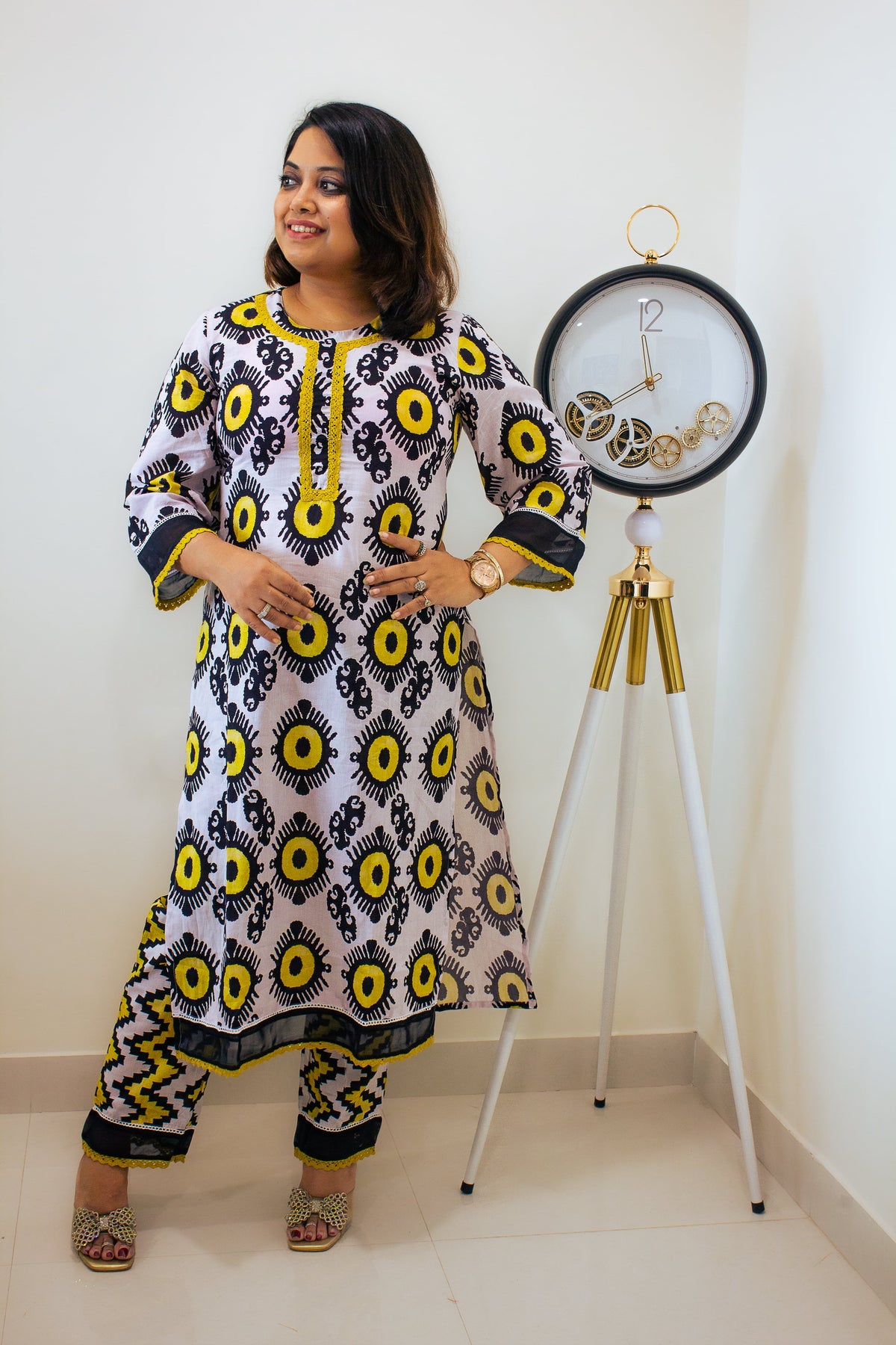 Pure cotton with gorgeous lace detailing Co ord set