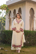 Designer cotton fully embroidered suit set