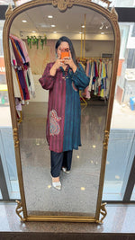 Pure crepe digital printed co ord set