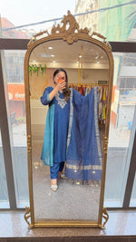 Pure Banarasi two tone Mul chanderi suit set