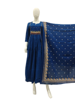 Blue colour beautiful full suit set in rayon