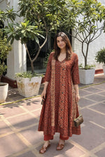 Pure cotton ajrakh kurta pant