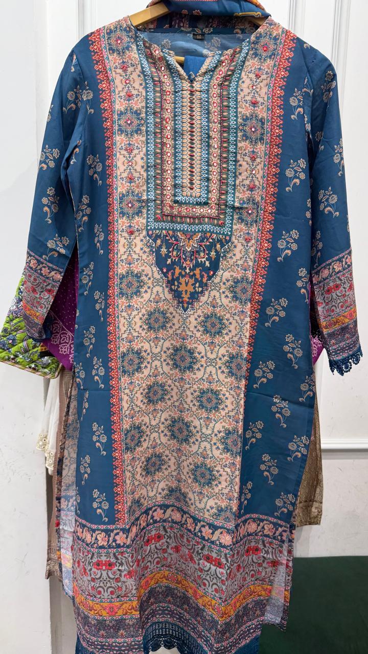 Soft silk full suit set