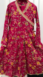 Mul silk Angrakha pateren full suit in pink